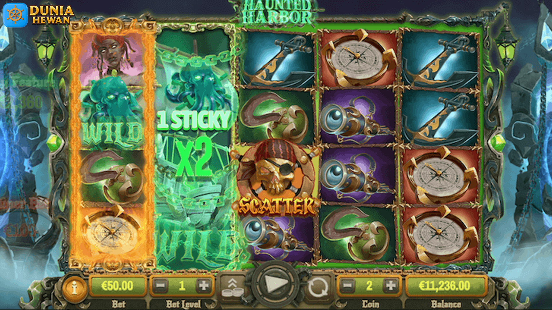 Buru Jackpot Gila di Haunted Harbor Lewat Slot Pulsa Terpercaya