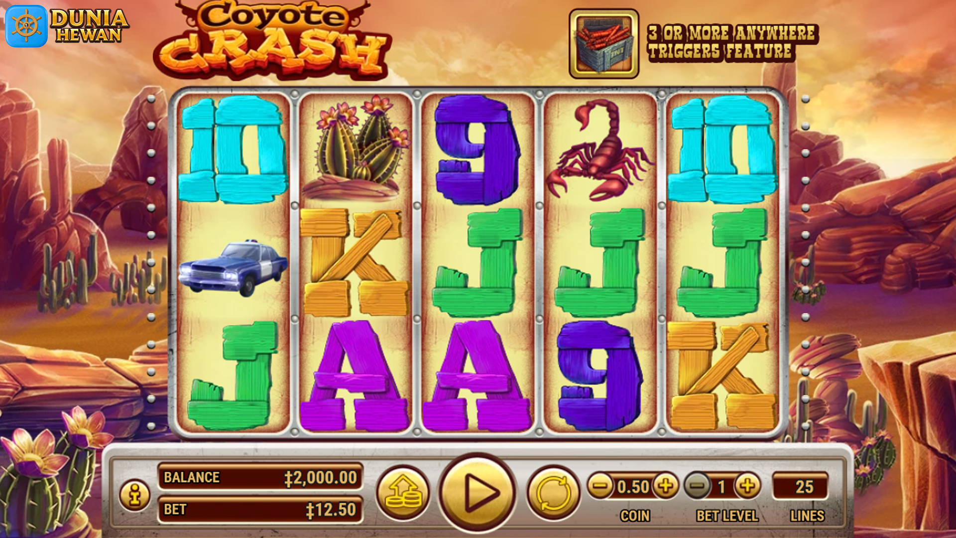 Kemenangan di Coyote Crash lewat Link Login Slot Gacor Cnnslot
